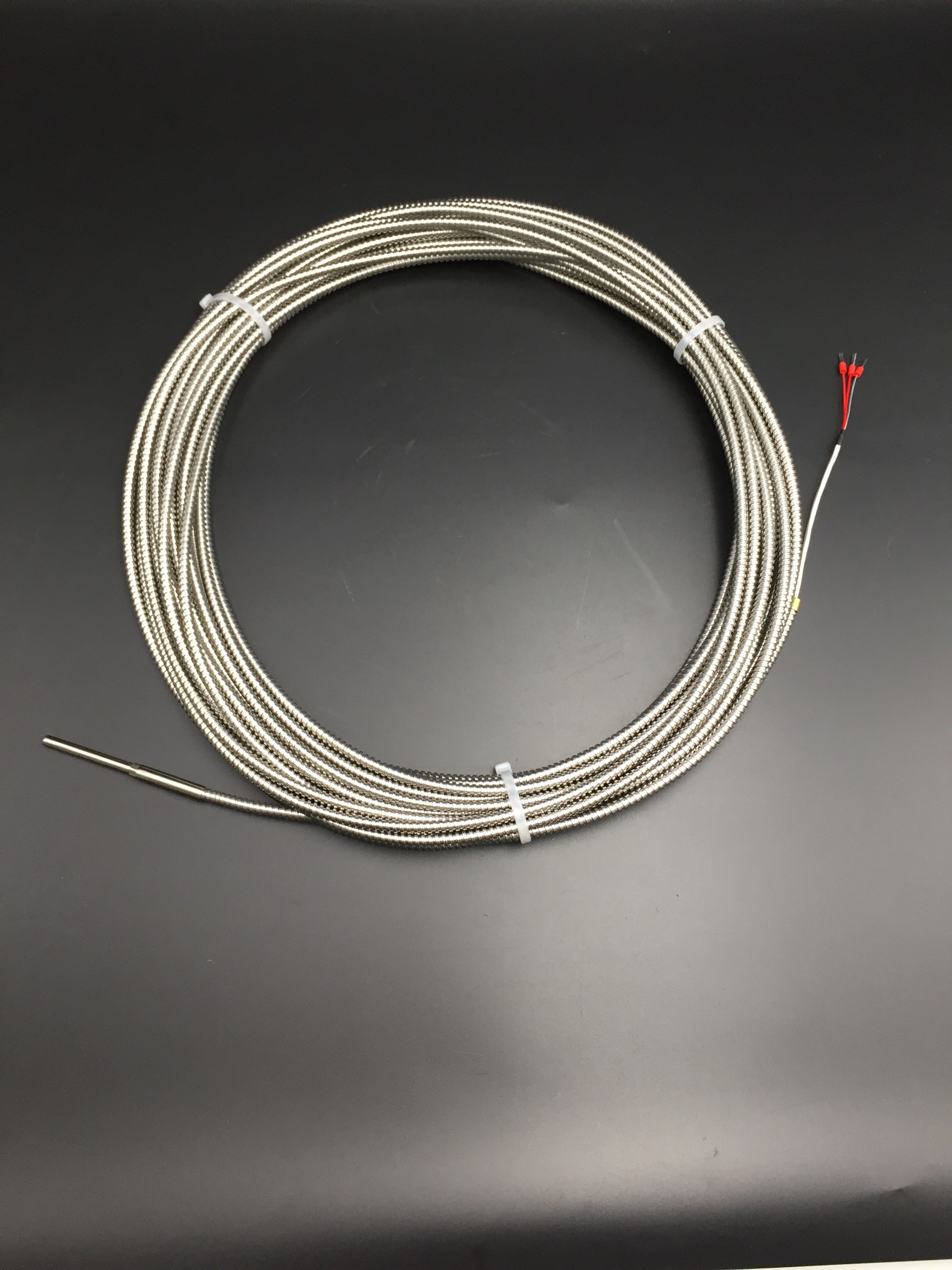 6mm Diameter Thermocouple RTD Pt100 Stainless Steel With 20M Metal Horse Tube