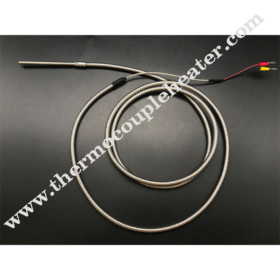 Τυλιγμένο ανοξείδωτο Dia 1.0mm θερμοηλεκτρικό ζεύγος τύπων ελέγχων τύπων K/j/n 1.5mm 3.0mm 6.0mm