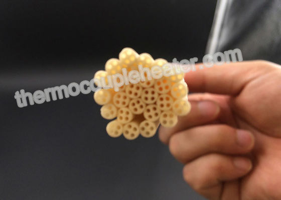 High Alumina 99.5% AL2O3 Ceramic Thermocouple Insulators With Four Core