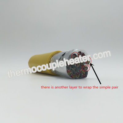 Μονωμένος 15 στριμμένων Kx θερμοηλεκτρικών ζευγών ζευγάρια καλωδίων επέκτασης, καλώδιο επέκτασης θερμοηλεκτρικών ζευγών