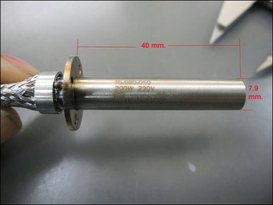 βιομηχανική θερμάστρα OD 7.9mm X 40mm κασετών φλαντζών στοιχείων θέρμανσης μόνωσης φίμπεργκλας 200W 230V