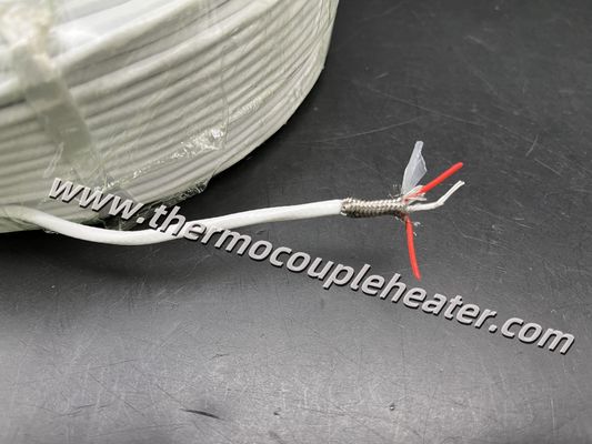 Καλώδιο επέκτασης Pt100 RTD με μόνωση Teflon και θωράκιση από πλεγμένο ανοξείδωτο χάλυβα