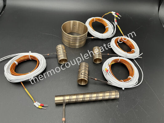 brass Coil Heater with Thermocouple Type J for Hot Runner System