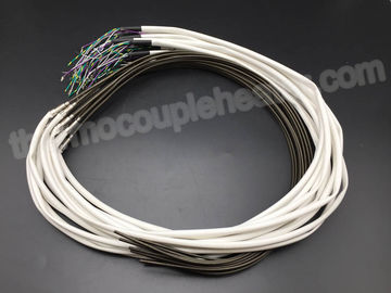 θερμάστρες σπειρών/καλωδίων 4.2x2.2mm με το θερμοηλεκτρικό ζεύγος τύπων J και το άσπρο λουστραρισμένο σιλικόνη καλώδιο