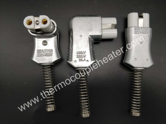 Βιομηχανικός συνδετήρας ευθύ κυρτό 220V-600V 35A βουλωμάτων θερμαστρών υψηλής θερμοκρασίας κεραμικός