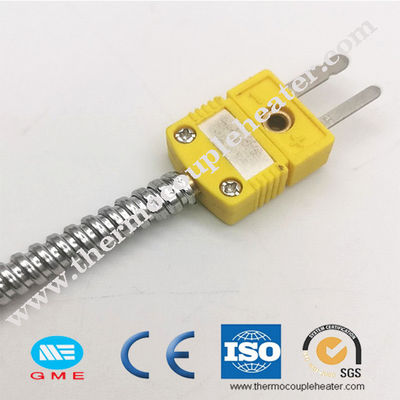 Θωρακισμένο Mi θερμοηλεκτρικό ζεύγος καλωδίων τύπων Κ με το καλώδιο επέκτασης 2m