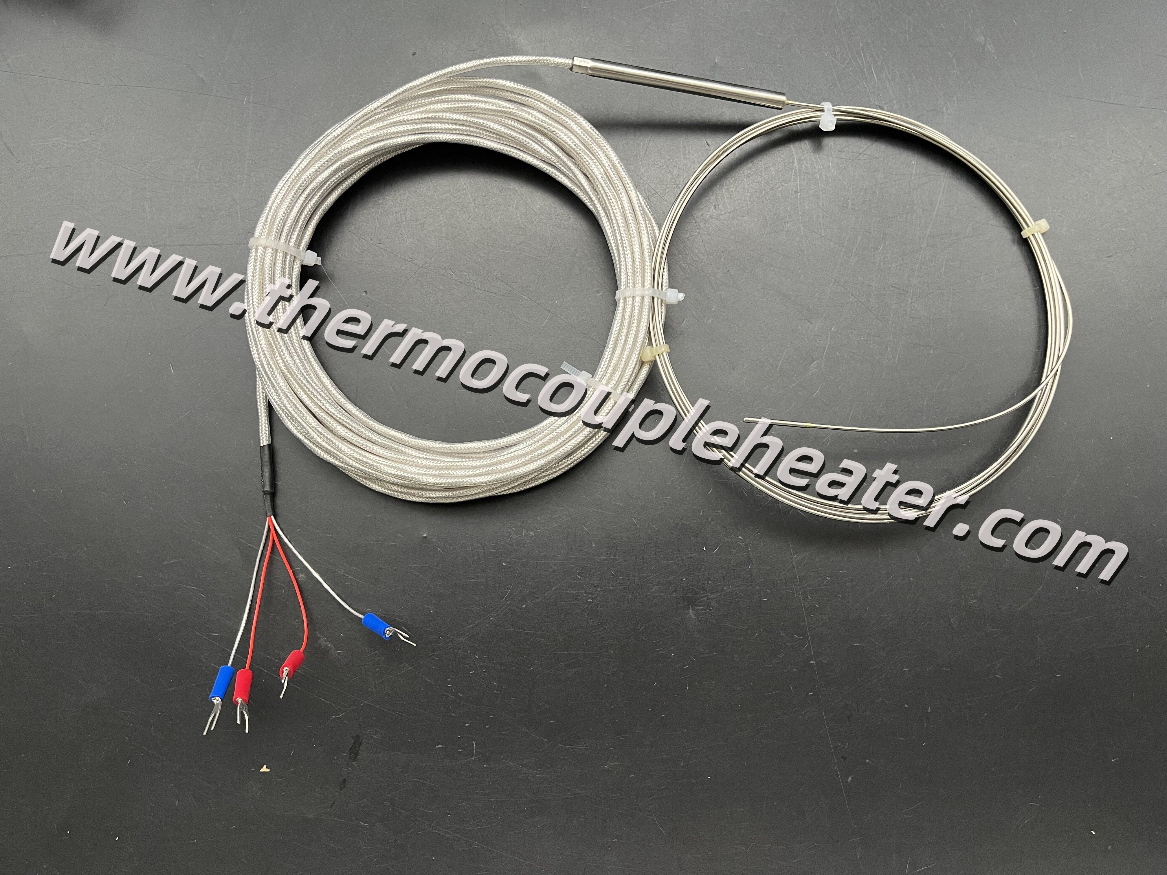 RTD Temperature Sensor PT100 Probe 2.0mm Diameter X 3 Meters Length