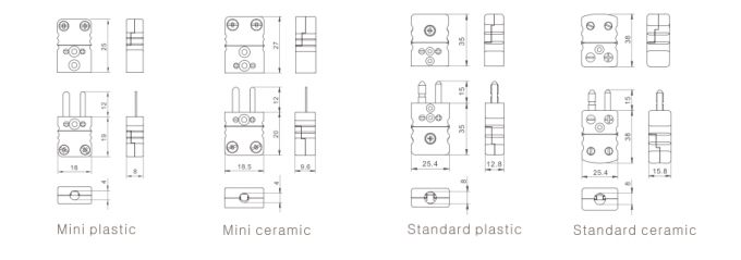 Πλαστικός μίνι τύπος Κ τμημάτων θερμοηλεκτρικών ζευγών/συνδετήρων θερμοηλεκτρικών ζευγών με το απόθεμα