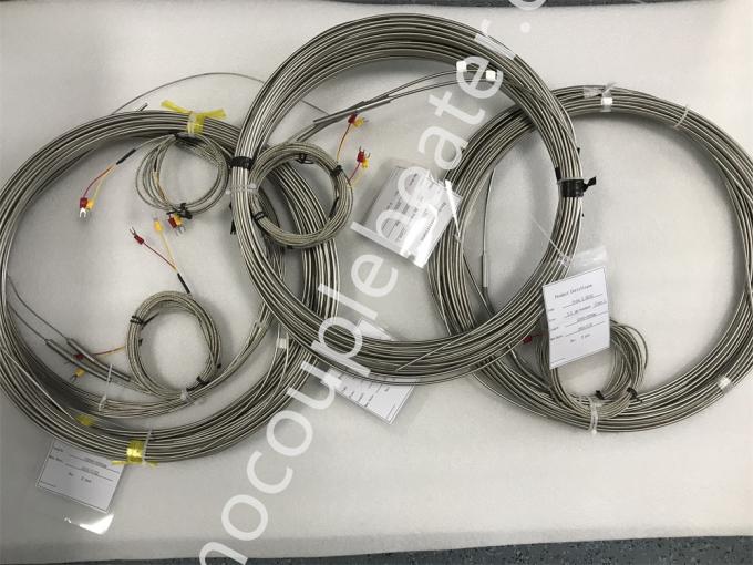 Τυλιγμένο ανοξείδωτο Dia 1.0mm θερμοηλεκτρικό ζεύγος τύπων ελέγχων τύπων K/j/n 1.5mm 3.0mm 6.0mm